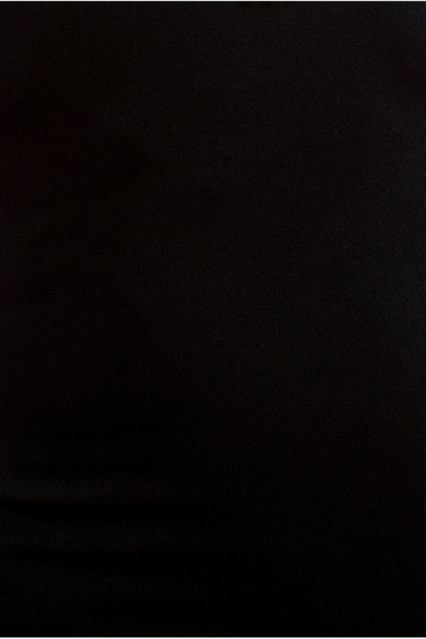 Goddiva Pearl & Scuba Halter Neck Maxi Dress - Black