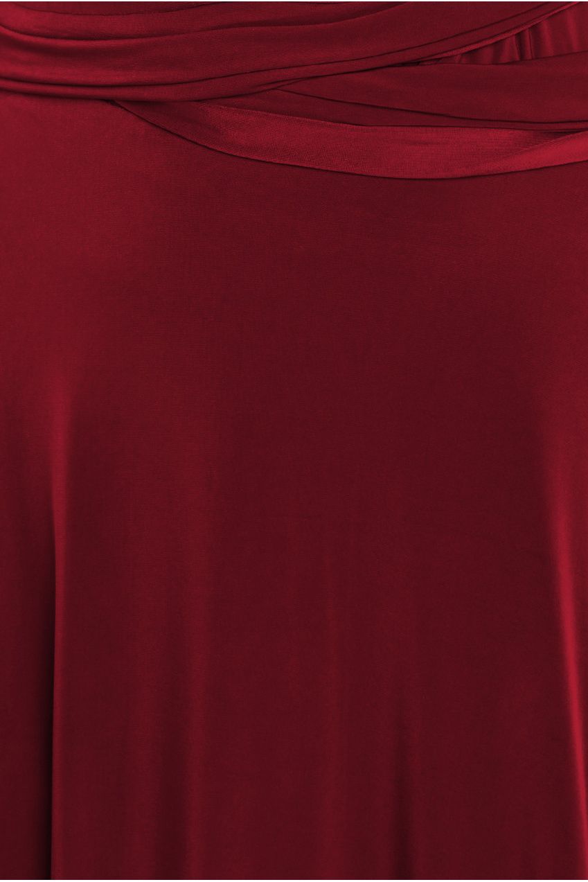 Goddiva Multiway Tie-Up Maxi Dress - Berry