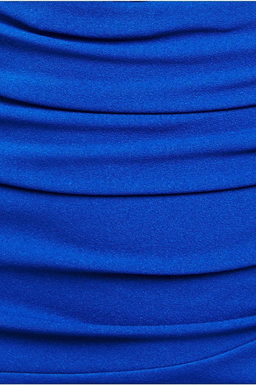 Goddiva Off The Shoulder Frill Bodice Midi Dress - Royal Blue