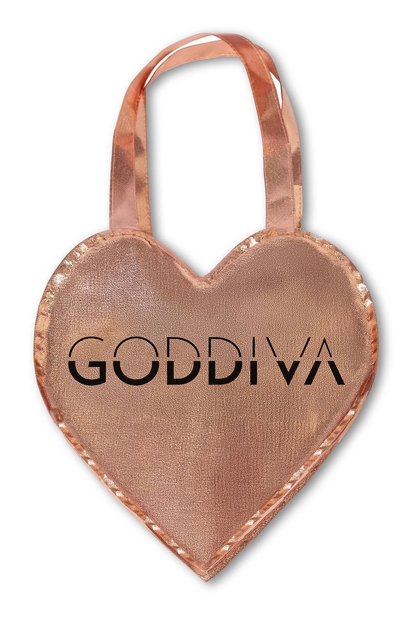 Goddiva Heart Shaped Foil Shopper Bag - Rose Gold