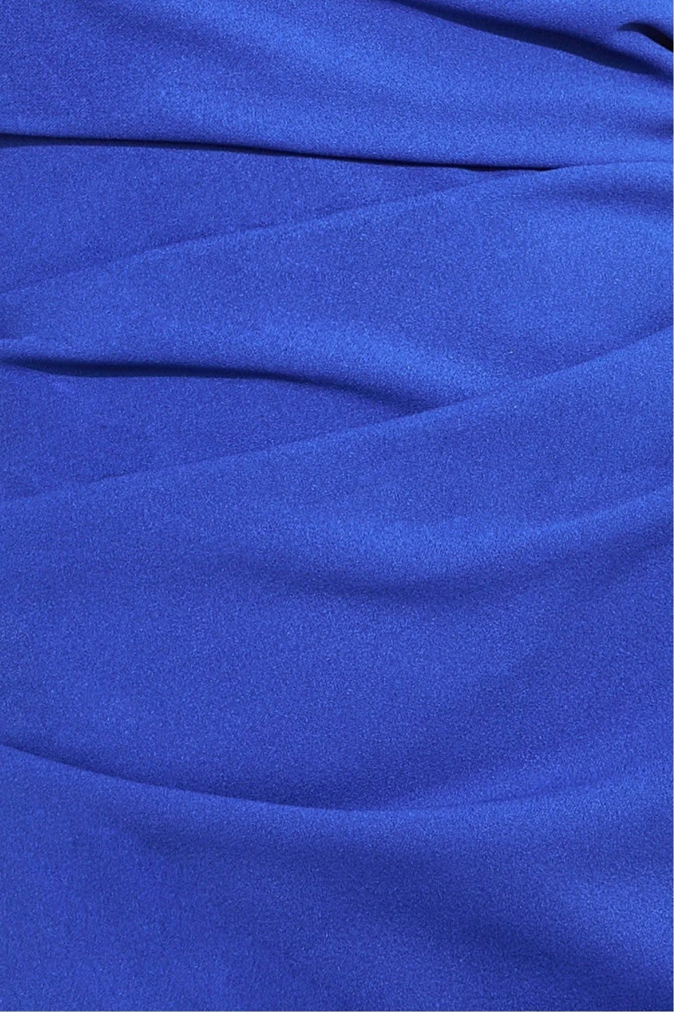 Goddiva Off The Shoulder Scuba Maxi Dress - Royal Blue