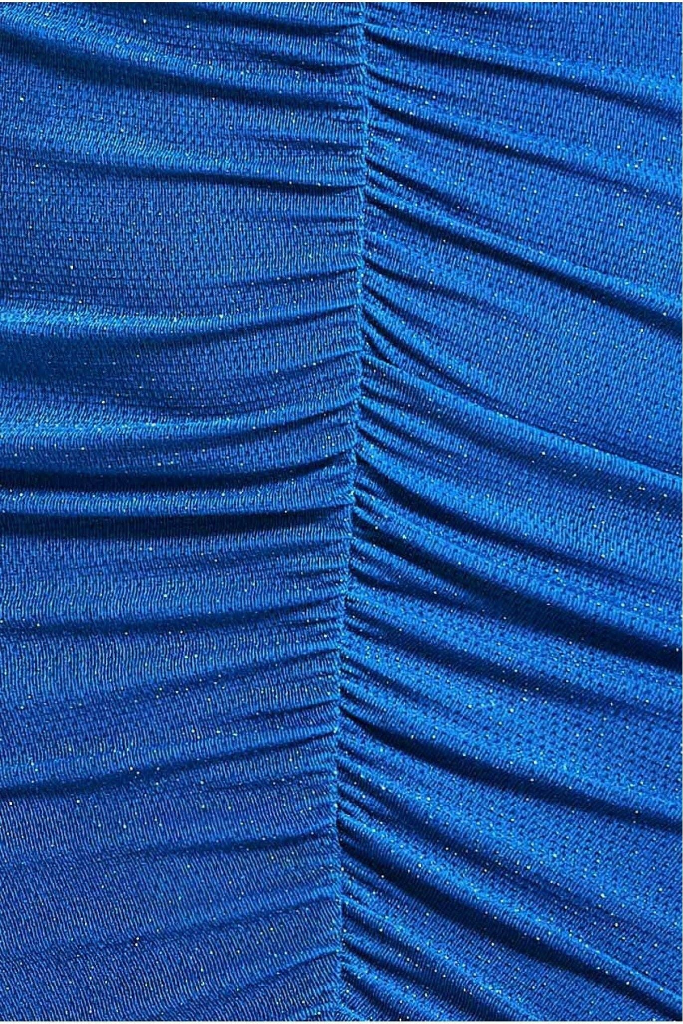 City Goddess Cut Out Long Sleeve Bodycon Mini - Royal Blue