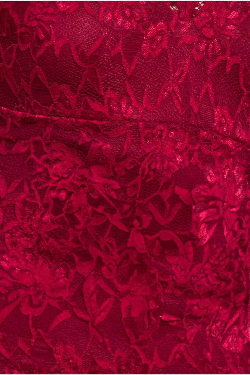 Goddiva Off The Shoulder Scalloped Neck Maxi Dress - Wine