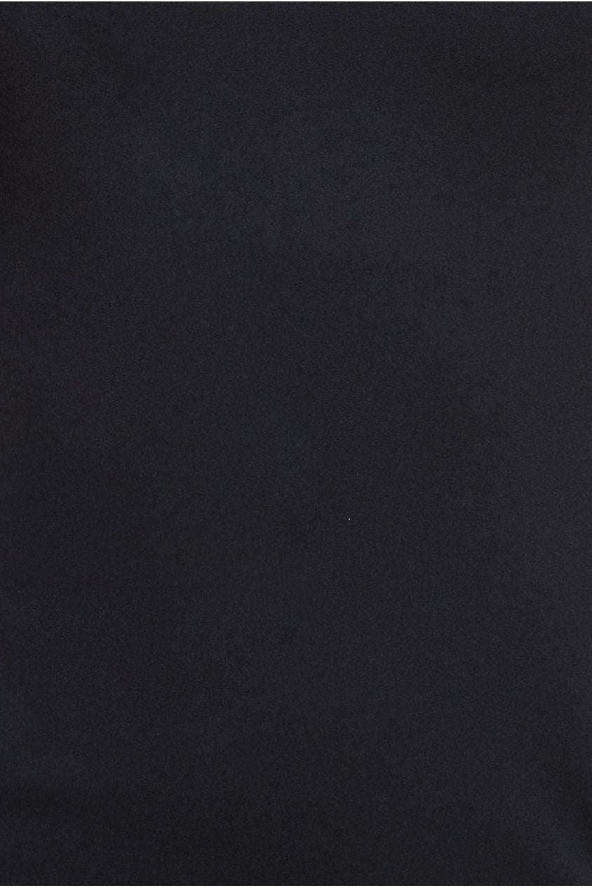 Goddiva Embellished Diamante Trim Square Neck Scuba Maxi Dress - Black