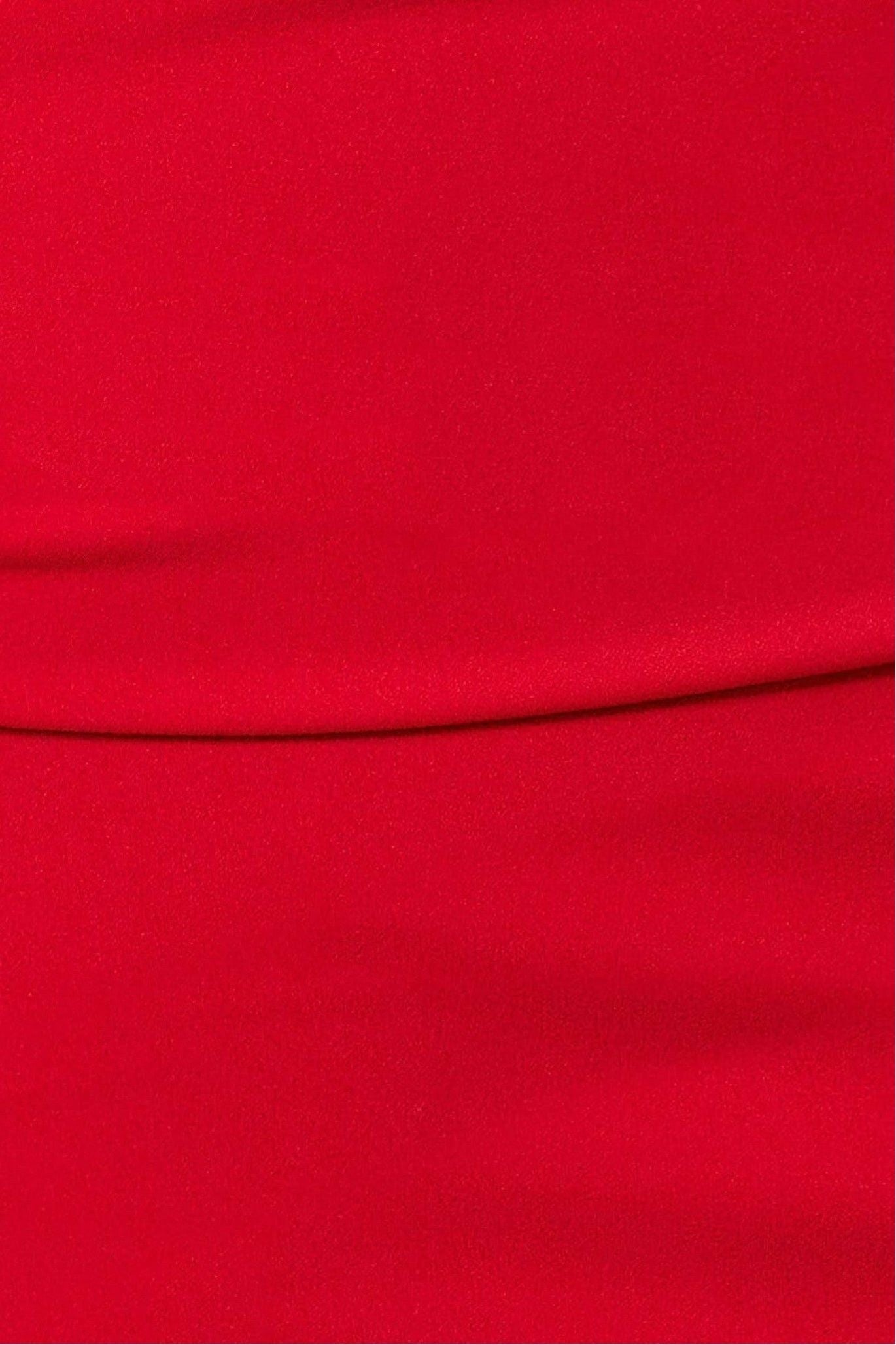 Goddiva Plus Bardot Pleated Maxi Dress - Red