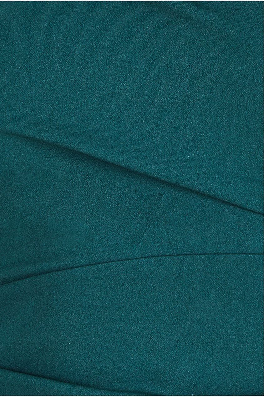 Goddiva Off The Shoulder Scuba Maxi Dress - Emerald Green