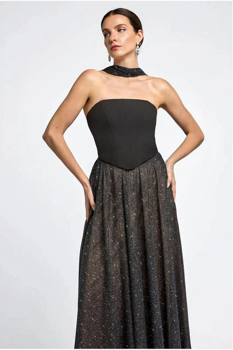 Goddiva Glitter Chiffon Scarf