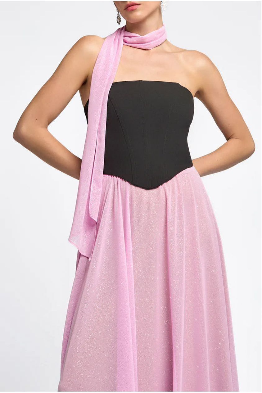 Goddiva Glitter Chiffon Scarf