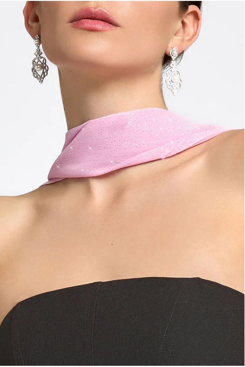 Goddiva Glitter Chiffon Scarf