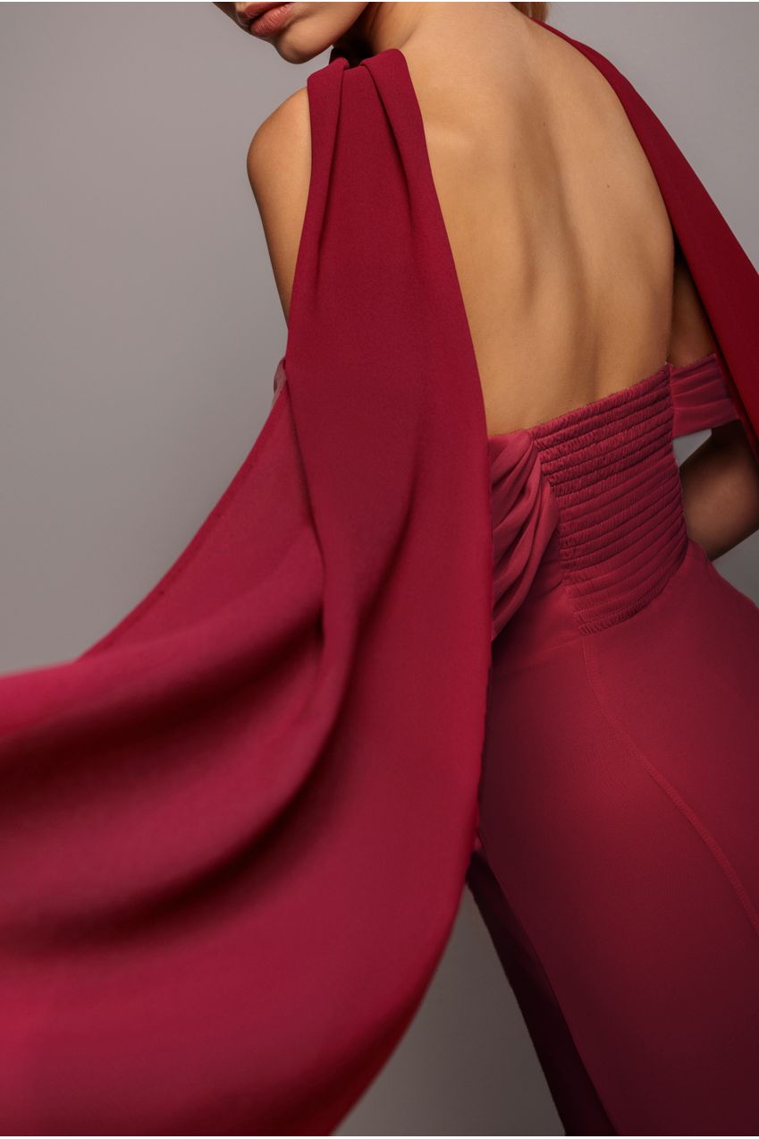 Goddiva Chiffon Scarf - Burgundy