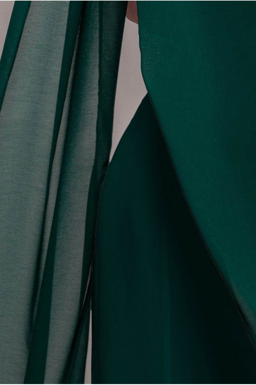 Goddiva Chiffon Scarf - Emerald Green