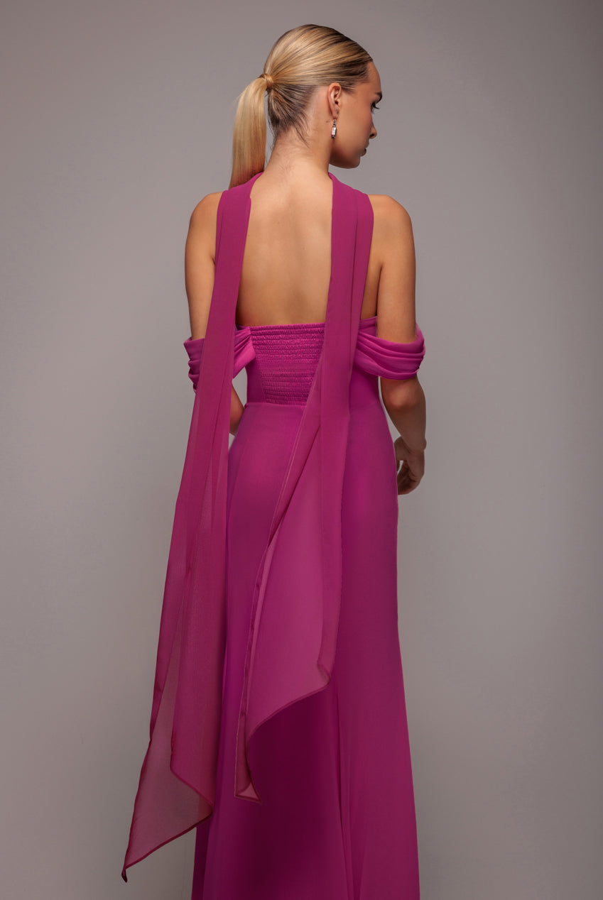 Goddiva Chiffon Scarf - Magenta