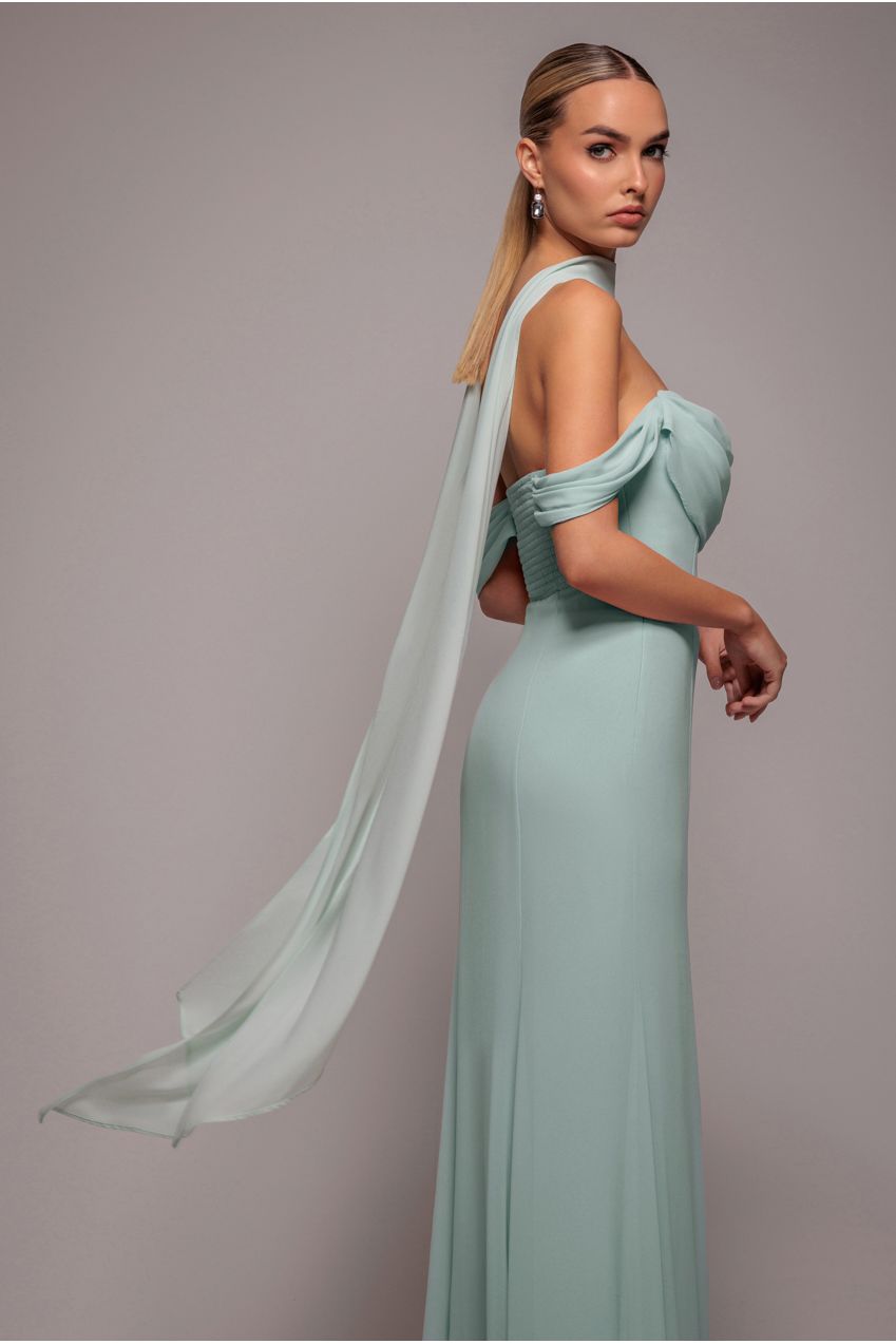 Goddiva Chiffon Scarf - Sage Green