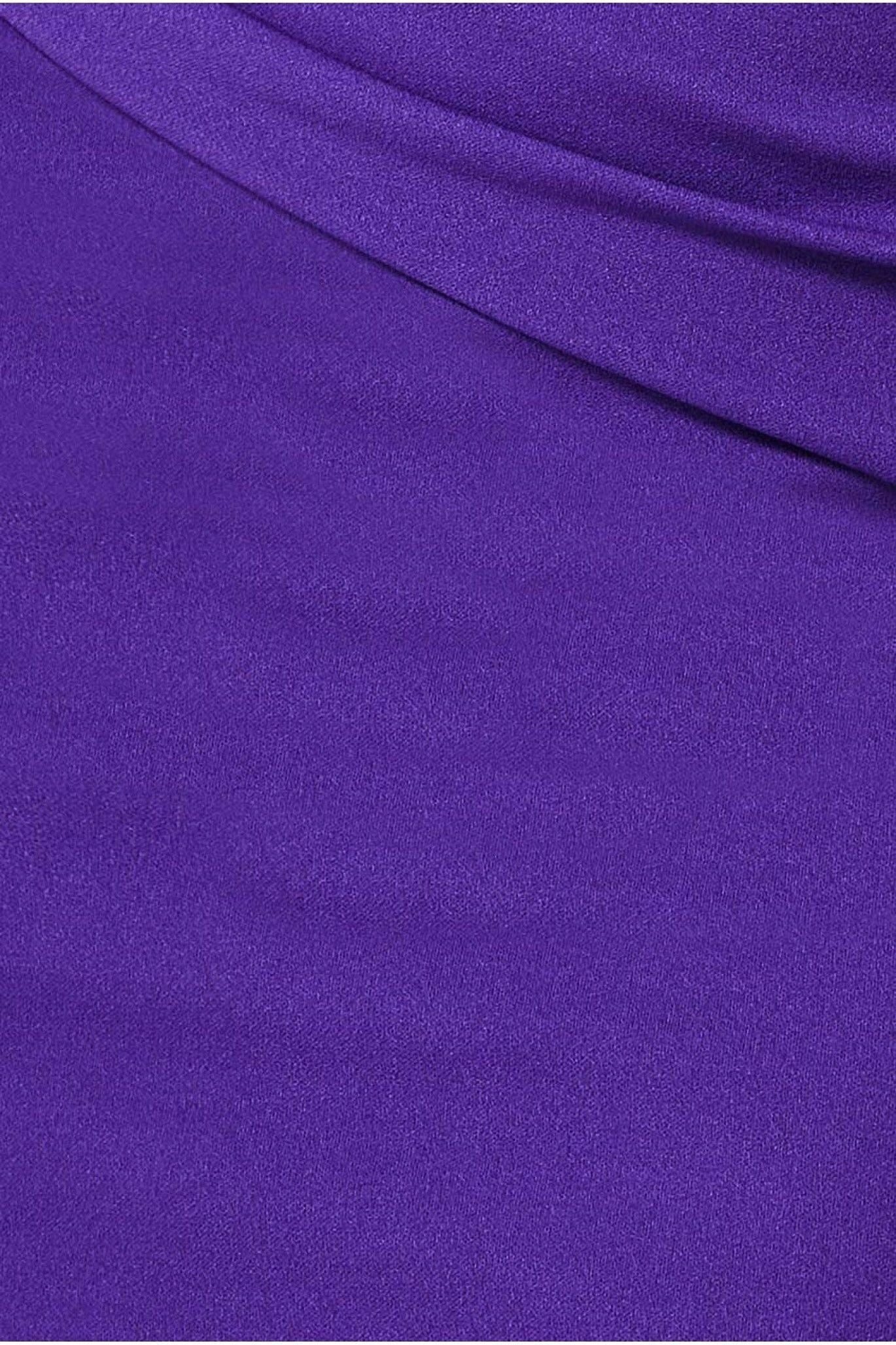 Goddiva Bardot Pleated Midi Dress - Purple