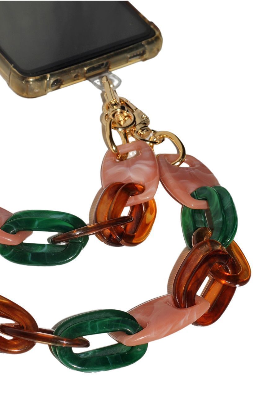 Goddiva Accessories Acrylic Chain Phone Strap - Pink Mix