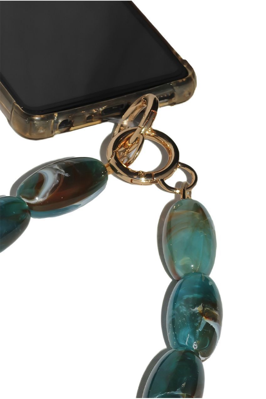 Goddiva Accessories Acrylic Gemstone Phone Strap - Green
