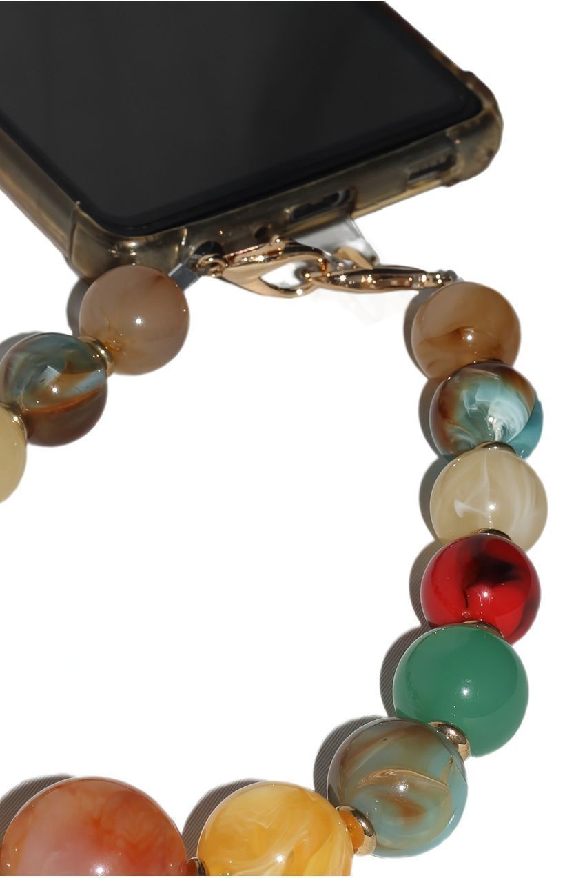 Goddiva Accessories Acrylic Ball Phone Strap - Multiclour