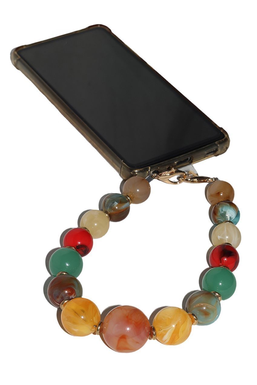 Goddiva Accessories Acrylic Ball Phone Strap - Multiclour