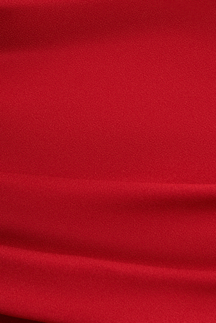 Goddiva Plus Bardot Pleated Maxi Dress - Red