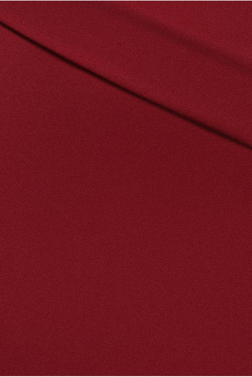 Goddiva Bardot Pleated Maxi Dress - Burgundy