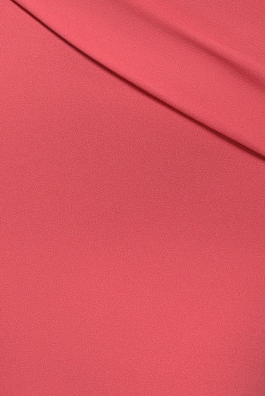 Goddiva Bardot Pleated Maxi Dress - Coral