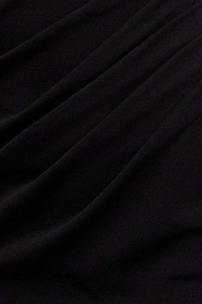 Goddiva Off The Shoulder Maxi Dress With Split - Black