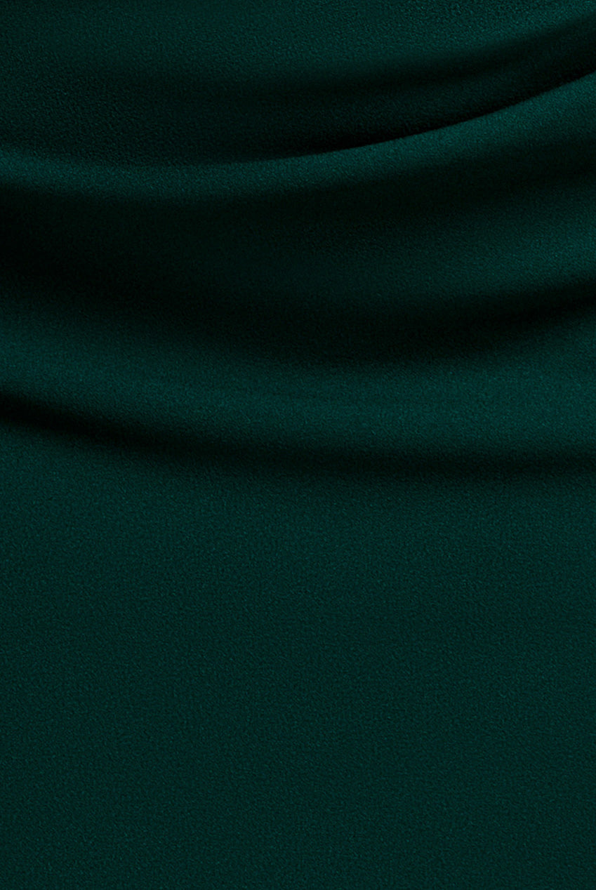 Goddiva Off The Shoulder Maxi Dress With Split - Emerald Green