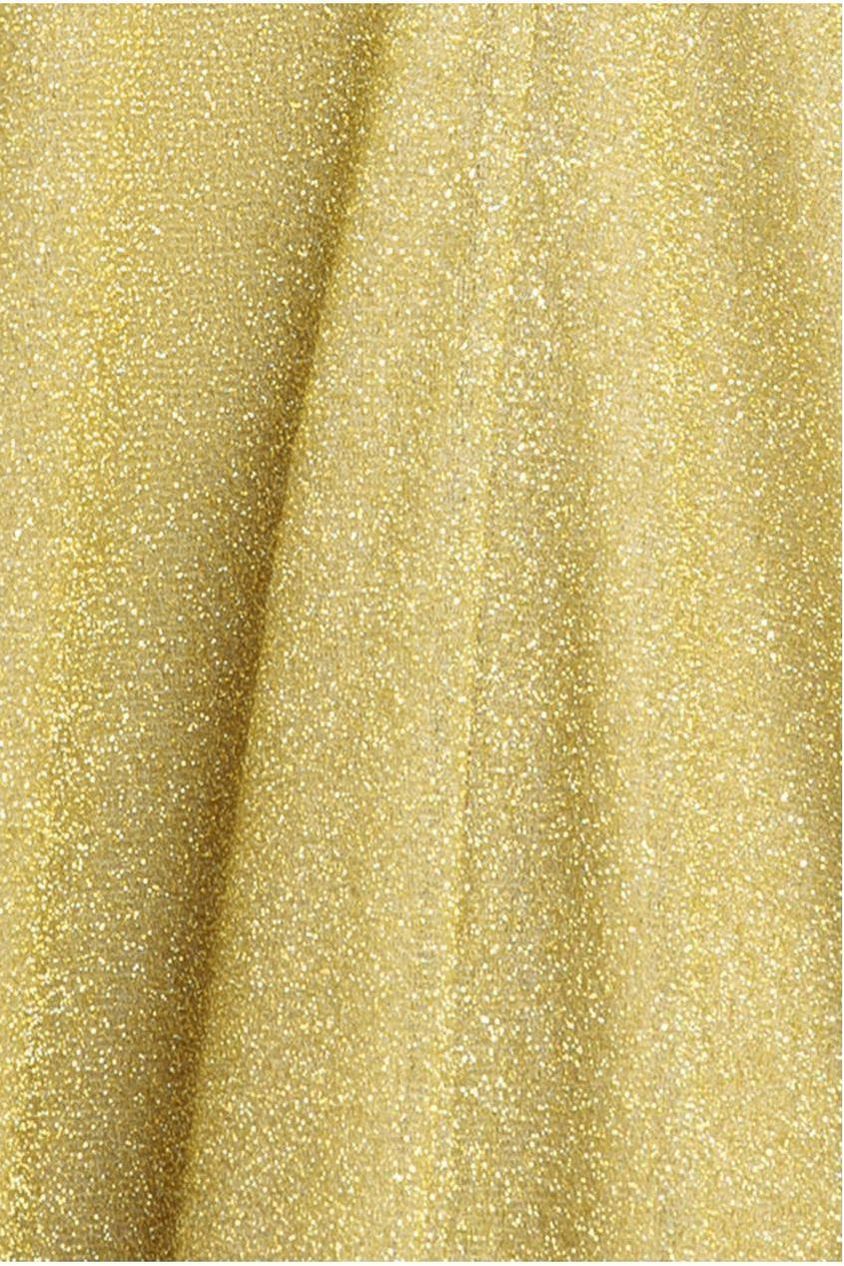 Goddiva Crossover Lurex Glitter Maxi Dress - Gold