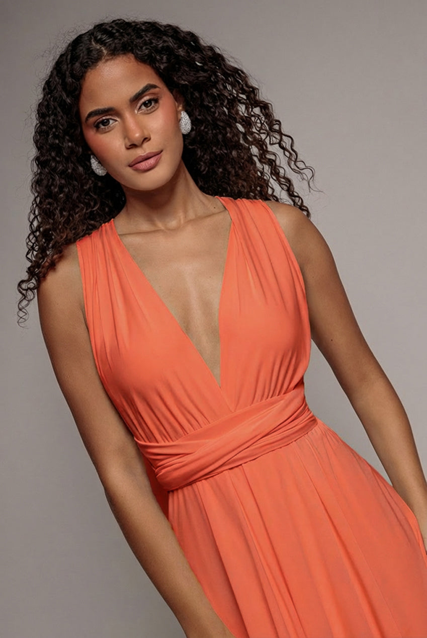 Goddiva Multiway Mini Dress - Orange