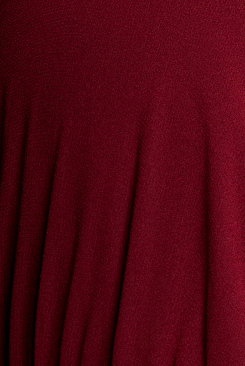 Goddiva Sustainable Chiffon Flutter Sleeve Wrap Maxi Dress - Berry