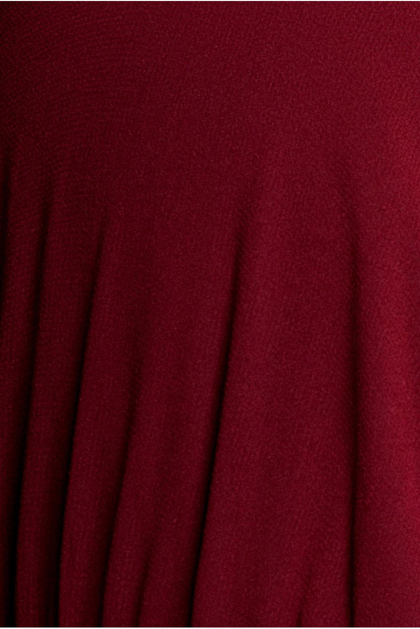 Goddiva Sustainable Chiffon Flutter Sleeve Wrap Maxi Dress - Berry