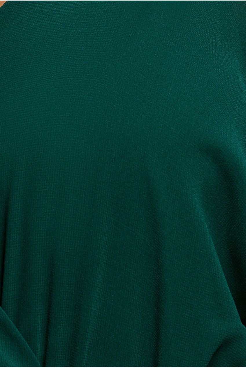 Goddiva Sustainable Chiffon Flutter Sleeve Wrap Maxi Dress - Green