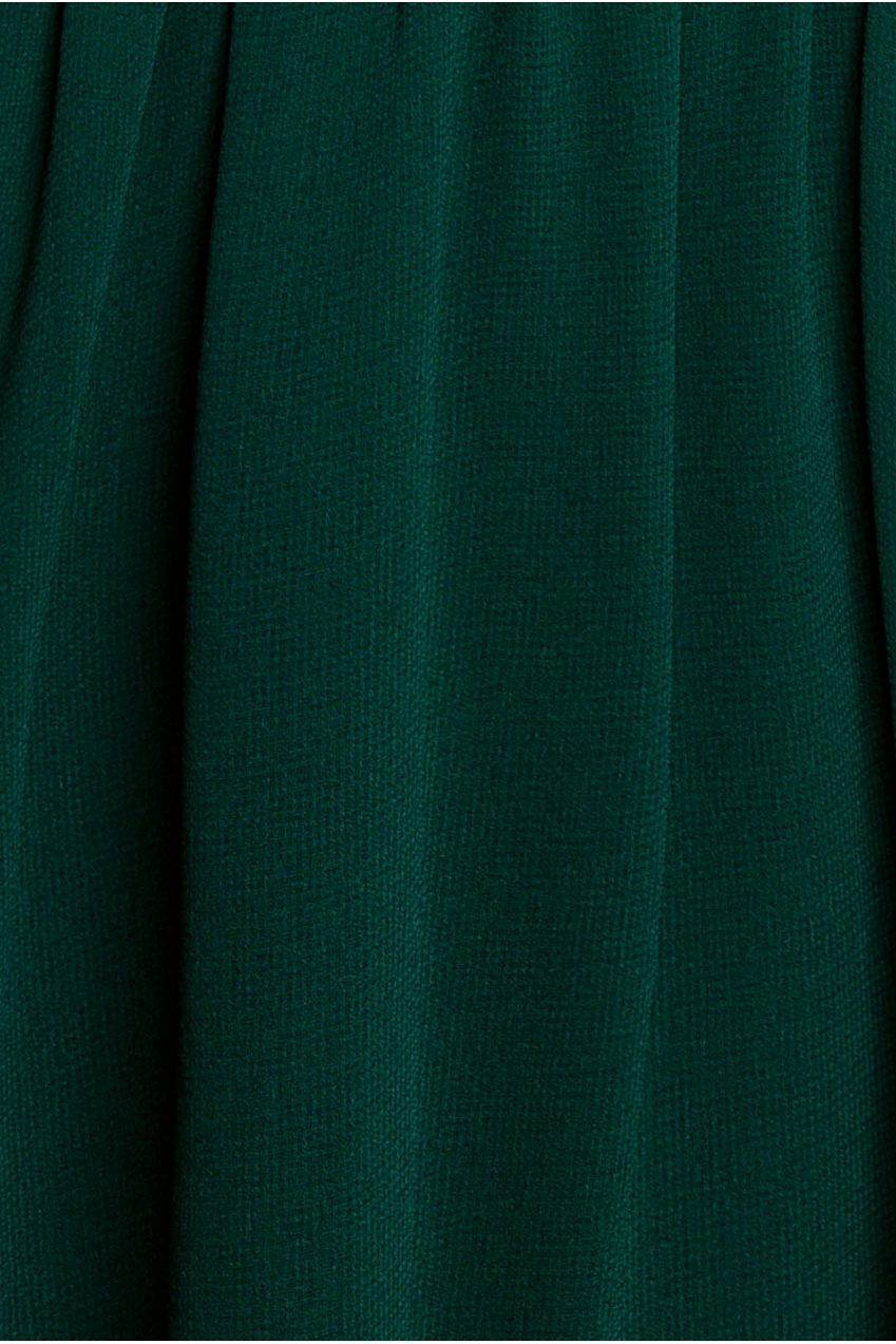 Goddiva Chiffon Flutter Sleeve Wrap Midi Dress - Dark Green