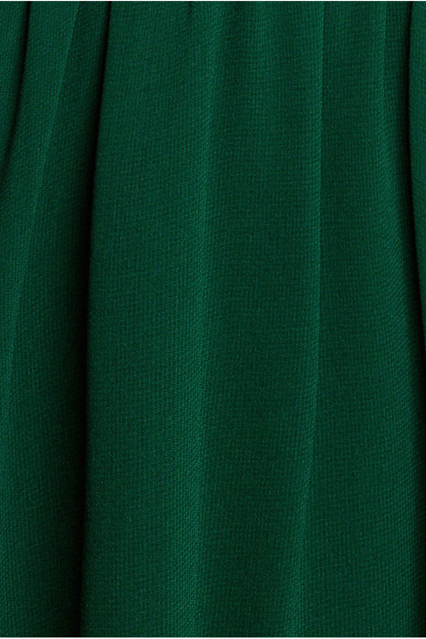 Goddiva Sustainable Flutter Sleeve Chiffon Wrap Midi Dress - Green
