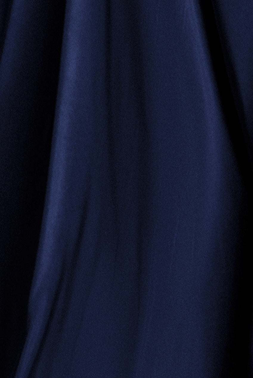 Goddiva Plus Wrap Front Maxi With Flutter Sleeves - Navy Blue