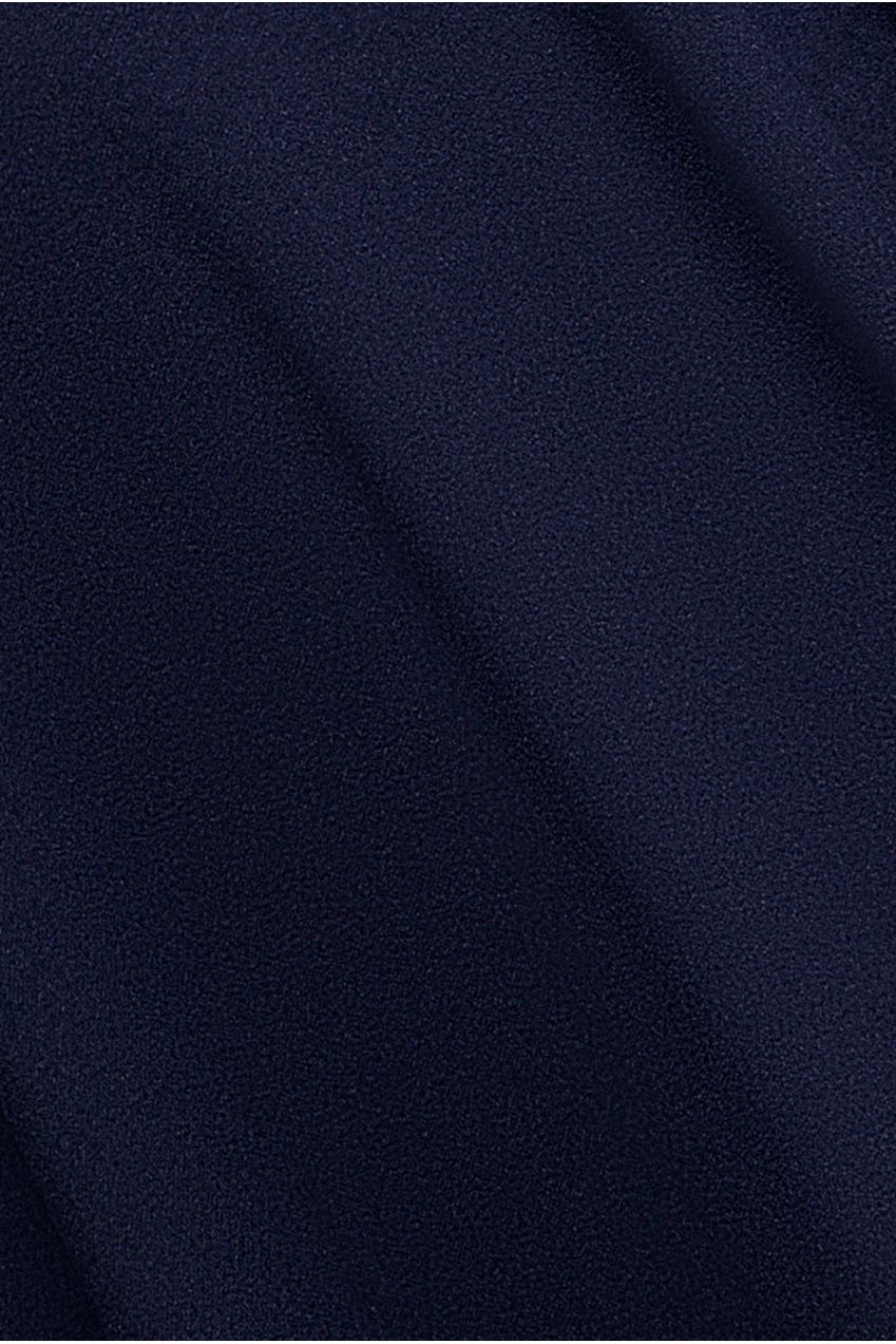 Goddiva Strapless Crepe Skater Mini Dress - Navy Blue