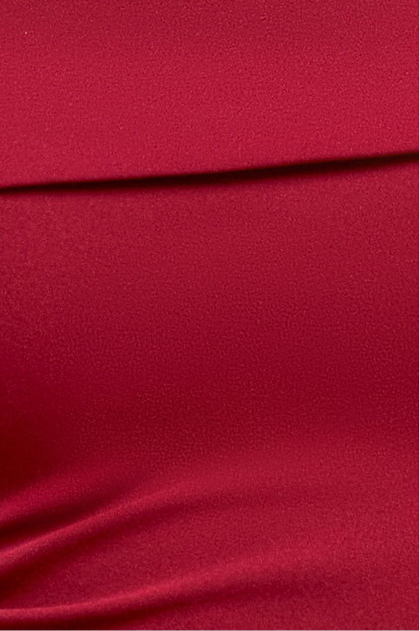 Goddiva Off The Shoulder Pleated Waist Maxi Dress - Wine