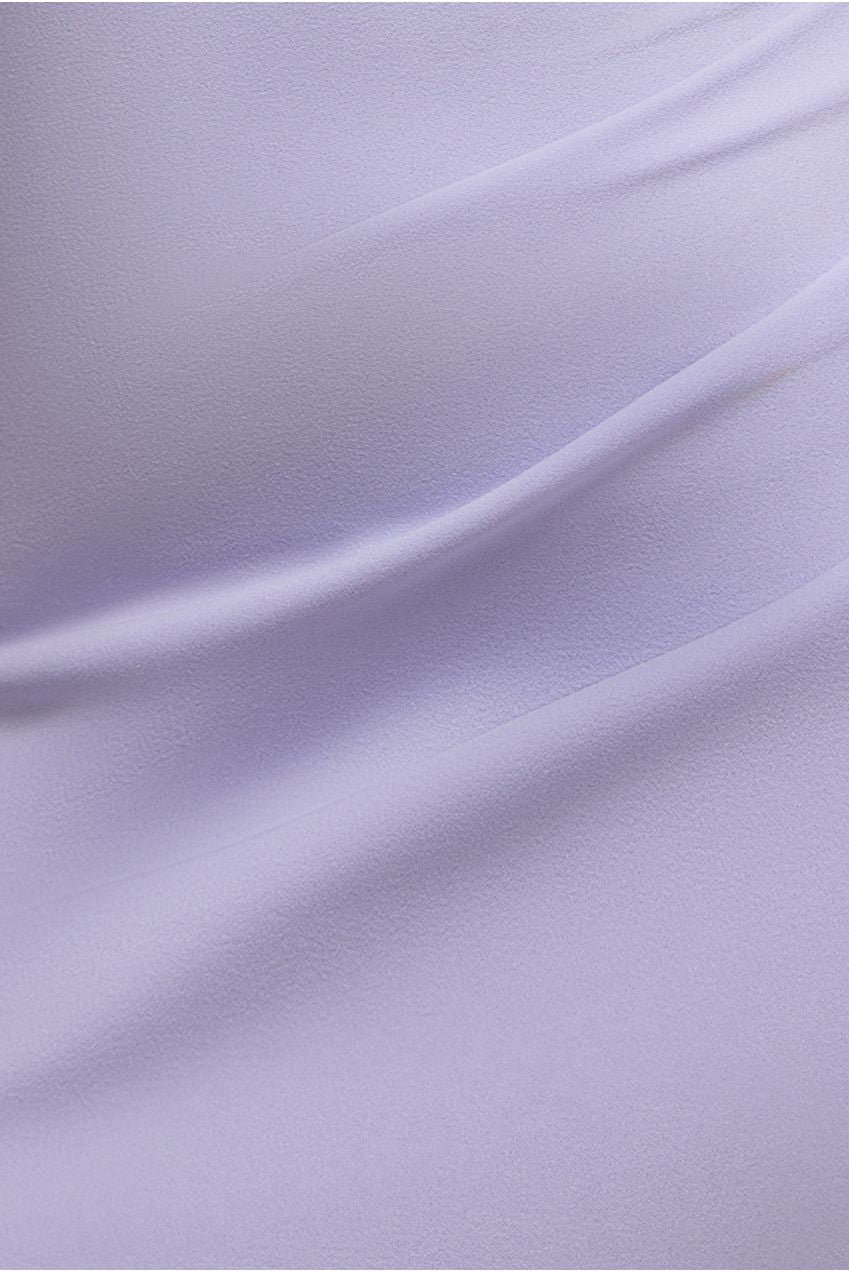 Goddiva Off The Shoulder Pleated Waist Maxi Dress - Lilac
