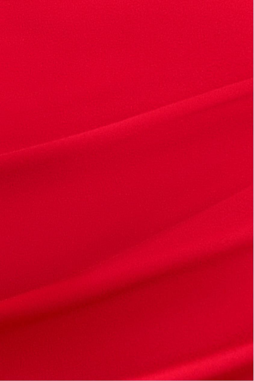 Goddiva Off The Shoulder Pleated Waist Maxi Dress - Red