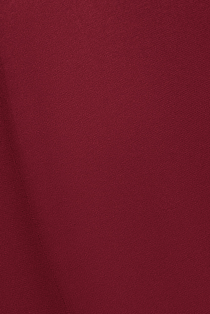 Goddiva Chiffon Bardot Cowl Neck Maxi Dress - Wine