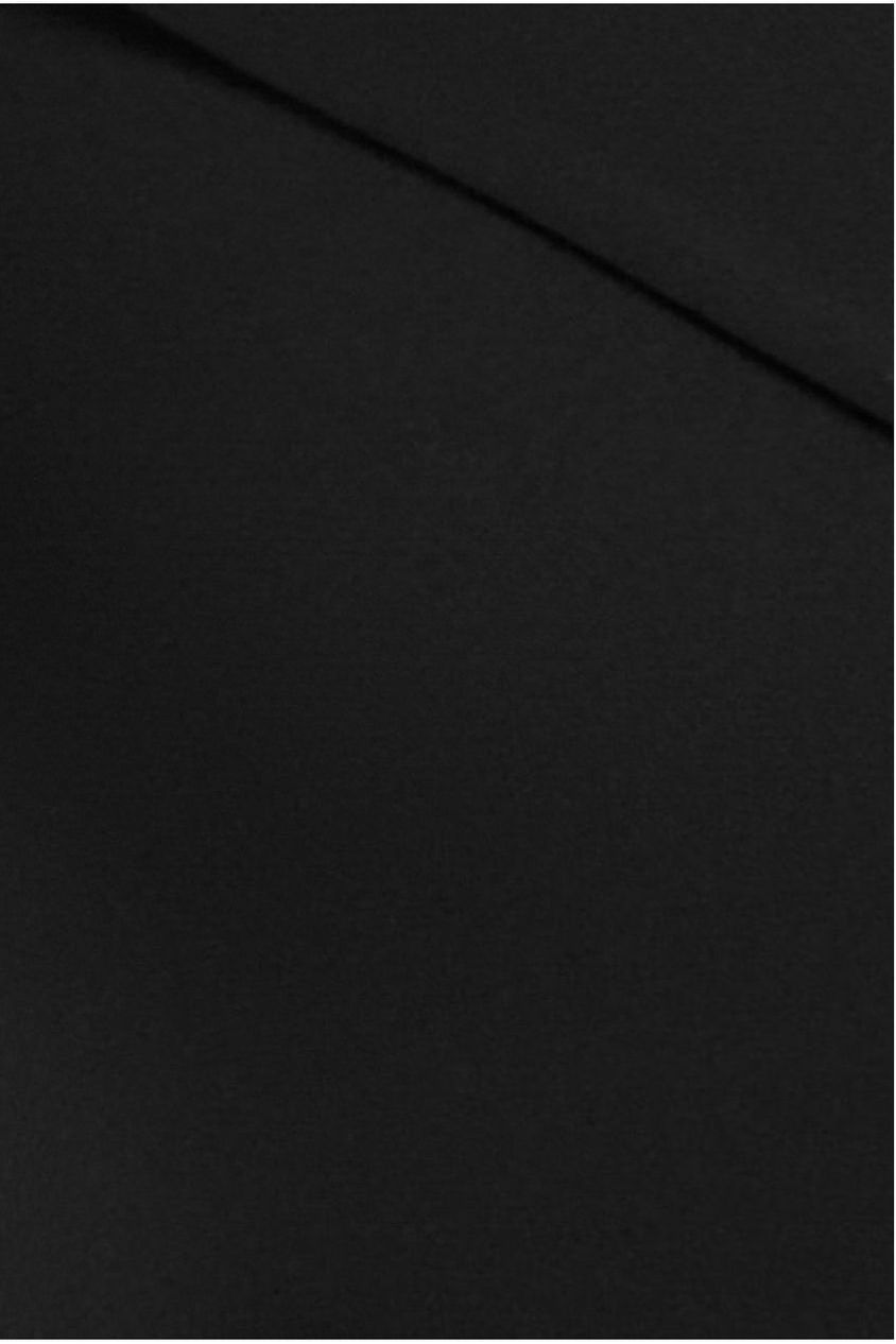 Goddiva Scuba Crepe Off Shoulder Front Split Maxi Dress - Black