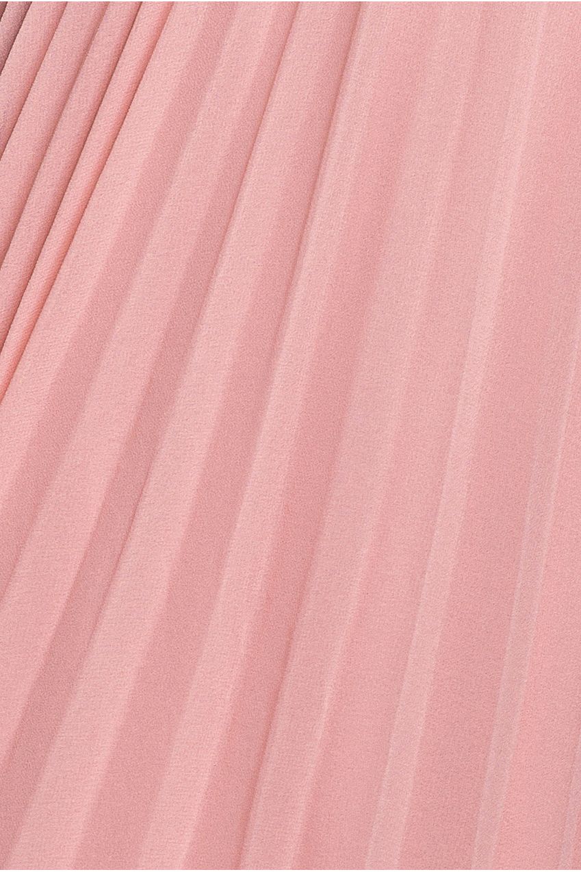 Goddiva Balloon Sleeve Chiffon Maxi Dress - Blush Pink