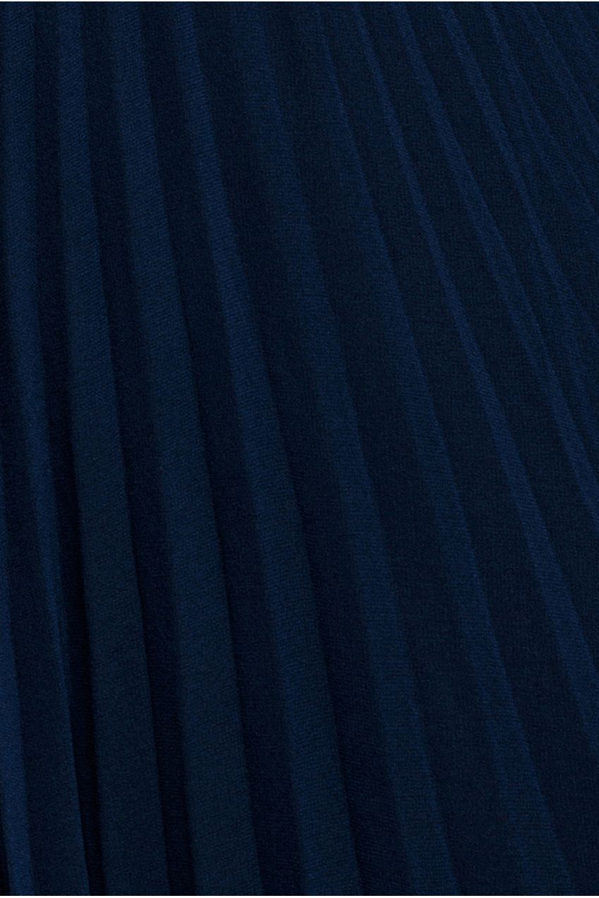 Goddiva Balloon Sleeve Chiffon Maxi Dress - Navy Blue
