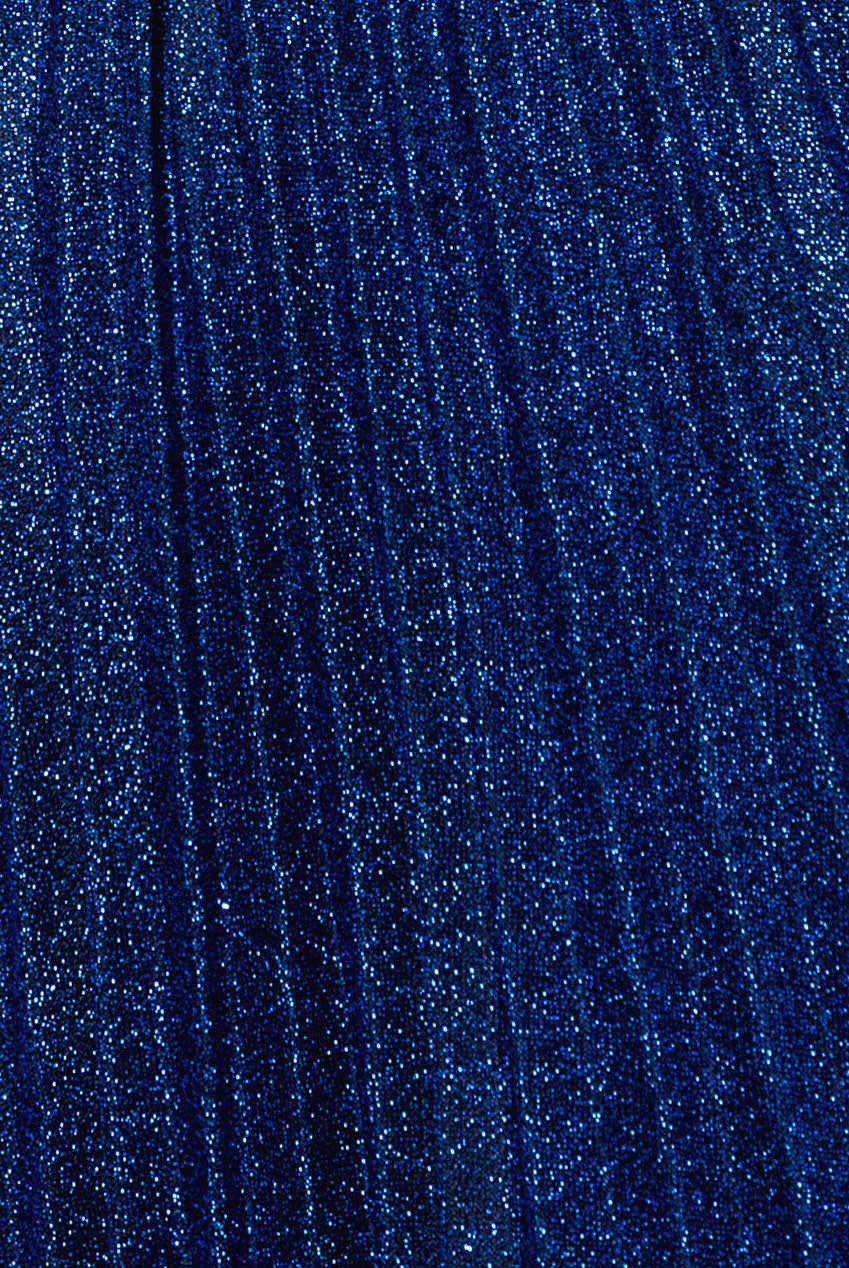 Goddiva Bardot Pleated Skirt Maxi Dress - Royalblue