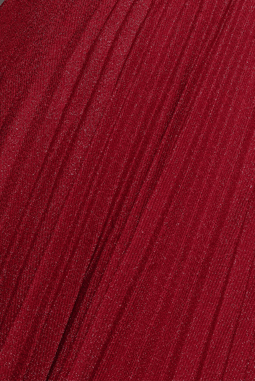 Goddiva Bardot Pleated Skirt Maxi Dress - Wine