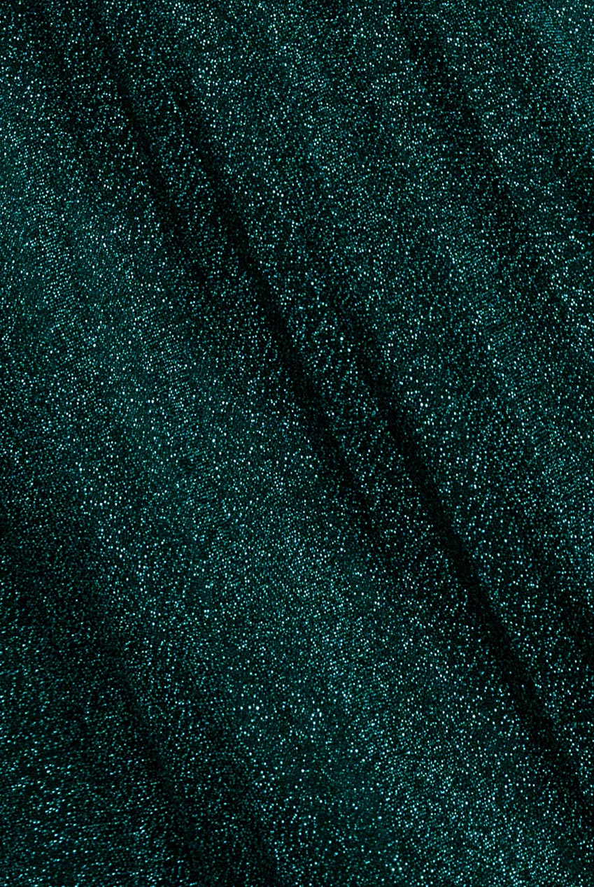 Goddiva Bardot Pleated Skirt Maxi Dress - Emerald