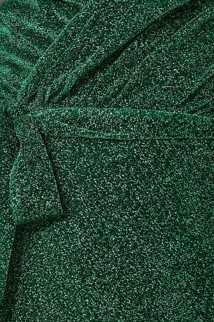 Goddiva Wrap Style Spaghetti Strap Maxi With Split - Emerald