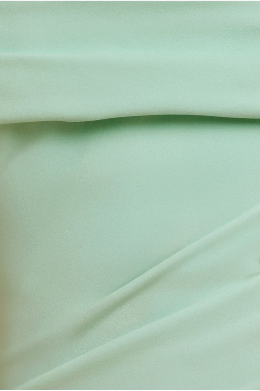 Goddiva One Shoulder Scuba Crepe Evening Maxi Dress - Mint Green