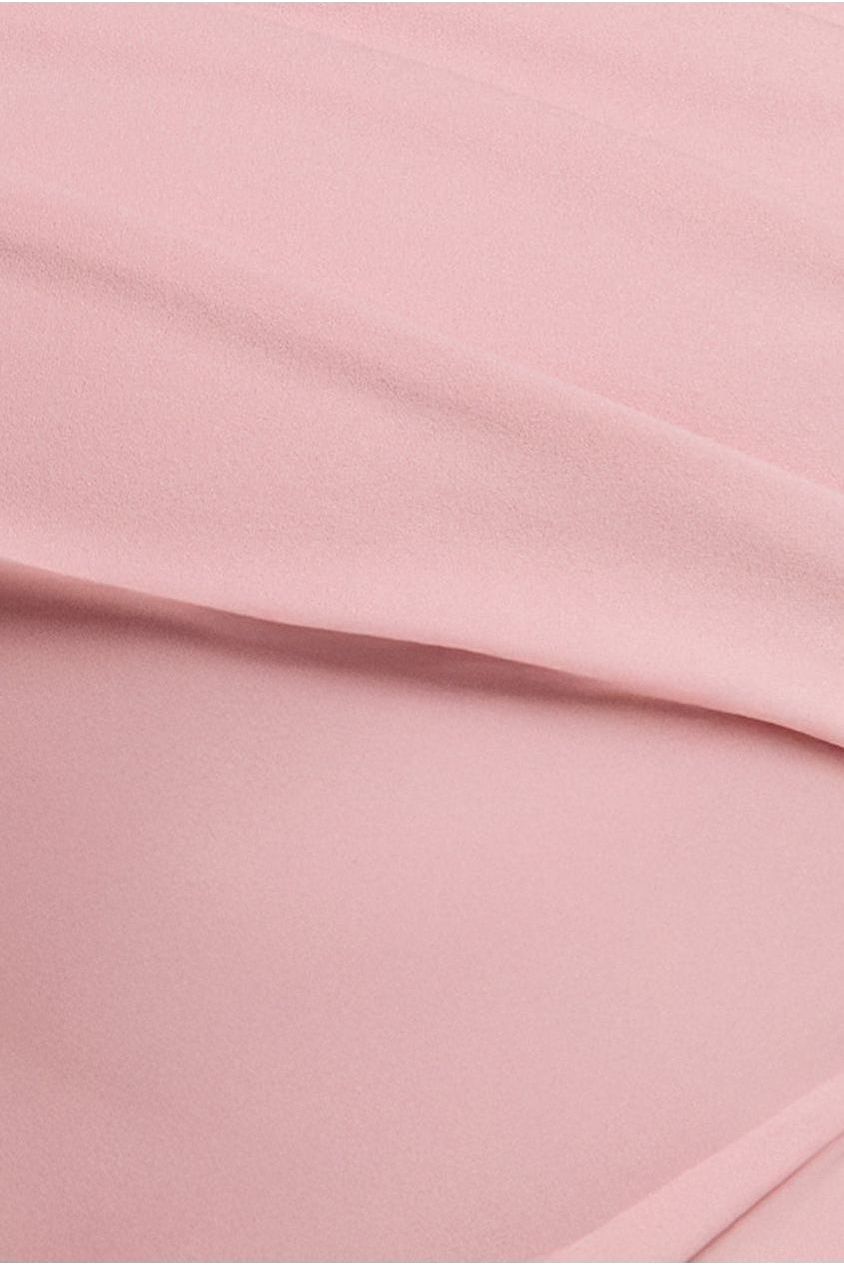 Goddiva One Shoulder Scuba Crepe Evening Maxi Dress - Blush Pink
