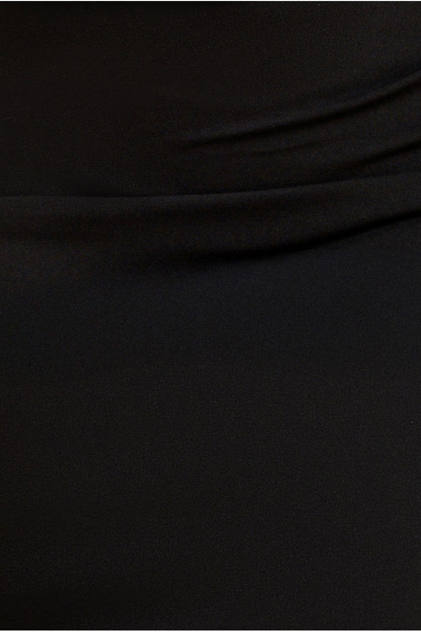Goddiva Off The Shoulder Draped Sleeve Maxi Dress - Black